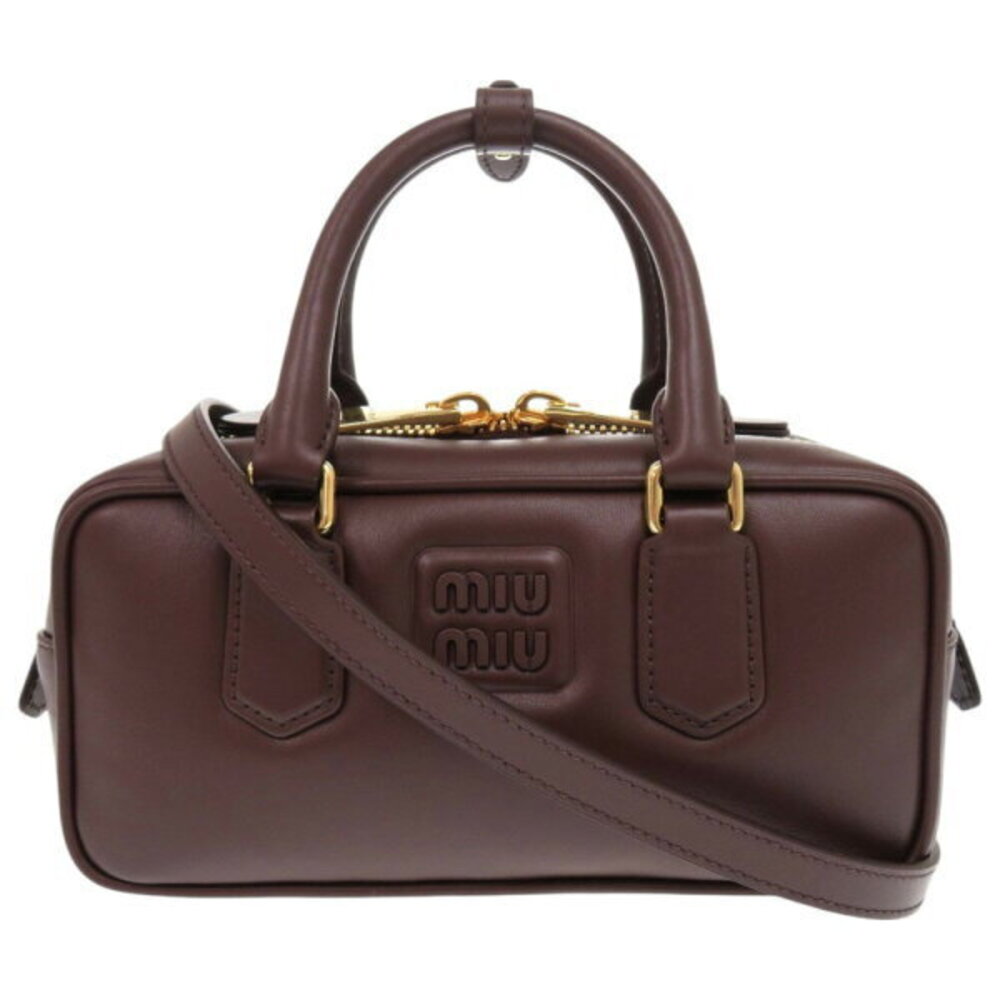Miu Miu Arcadi leather brown handbag shoulder bag